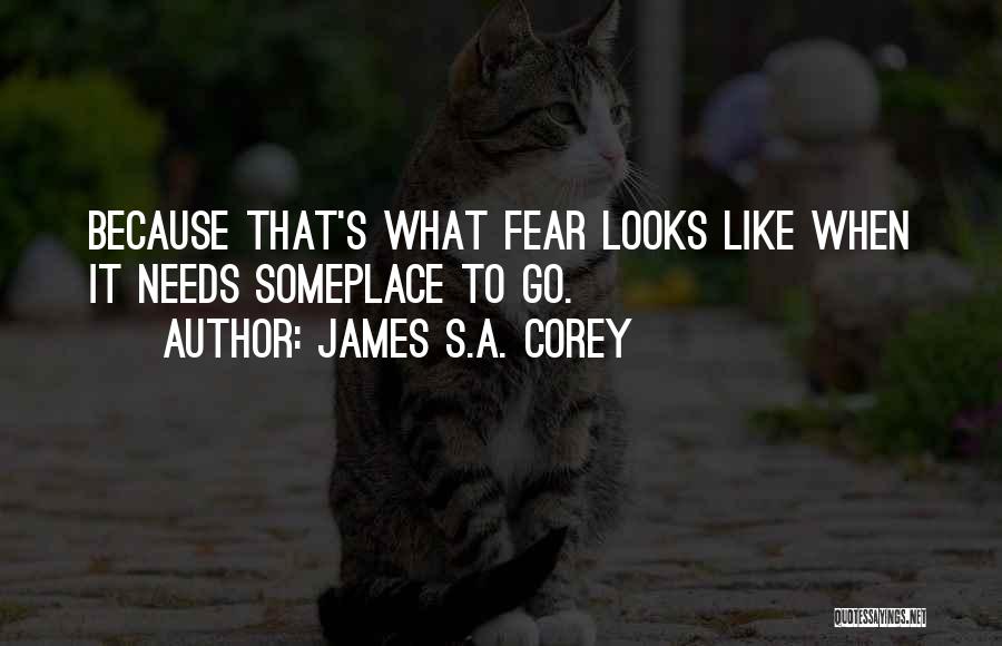 James S.A. Corey Quotes: Because That's What Fear Looks Like When It Needs Someplace To Go.