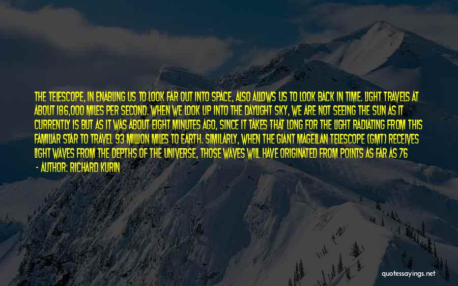 Richard Kurin Quotes: The Telescope, In Enabling Us To Look Far Out Into Space, Also Allows Us To Look Back In Time. Light