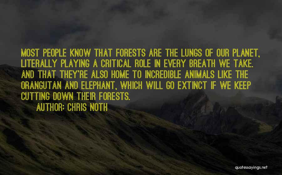 Chris Noth Quotes: Most People Know That Forests Are The Lungs Of Our Planet, Literally Playing A Critical Role In Every Breath We