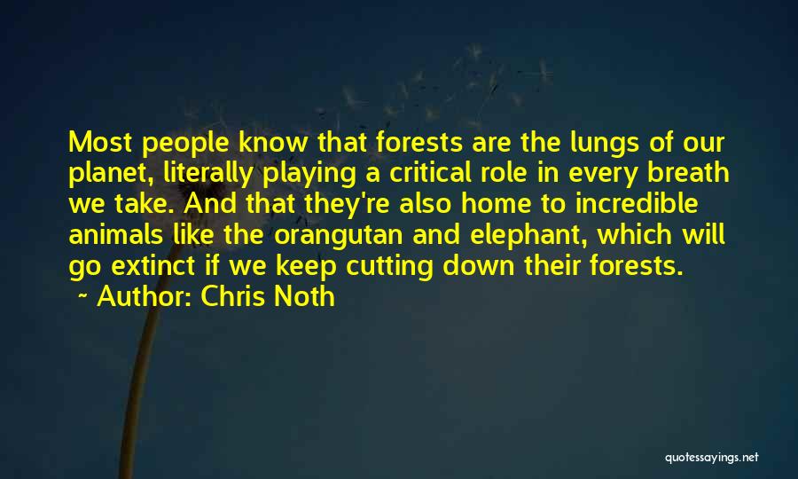 Chris Noth Quotes: Most People Know That Forests Are The Lungs Of Our Planet, Literally Playing A Critical Role In Every Breath We