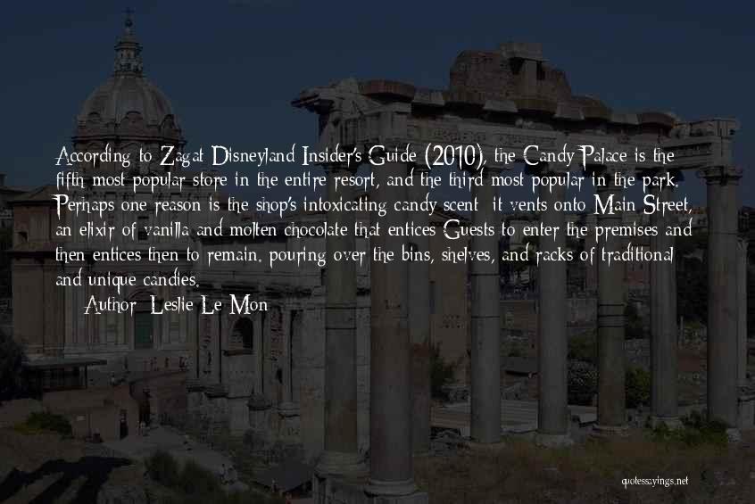 Leslie Le Mon Quotes: According To Zagat Disneyland Insider's Guide (2010), The Candy Palace Is The Fifth Most Popular Store In The Entire Resort,