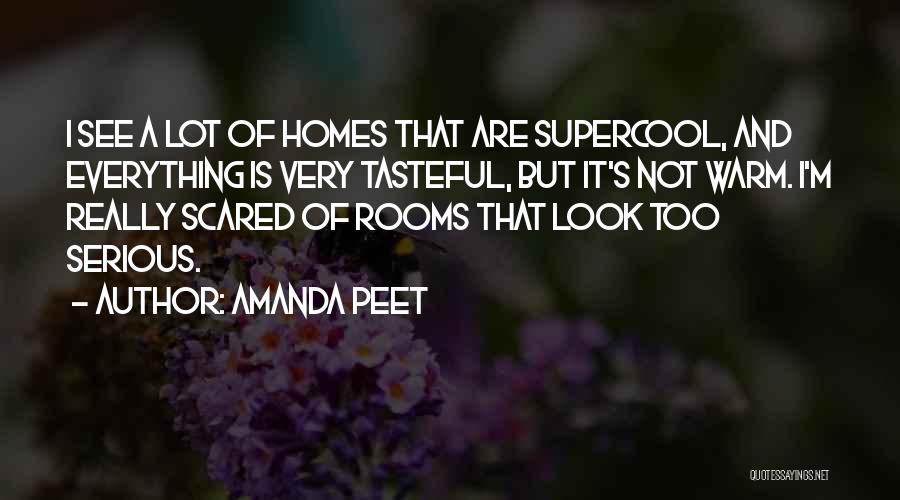 Amanda Peet Quotes: I See A Lot Of Homes That Are Supercool, And Everything Is Very Tasteful, But It's Not Warm. I'm Really