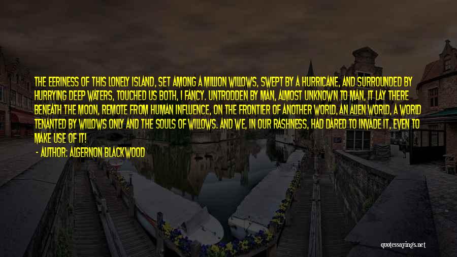 Algernon Blackwood Quotes: The Eeriness Of This Lonely Island, Set Among A Million Willows, Swept By A Hurricane, And Surrounded By Hurrying Deep