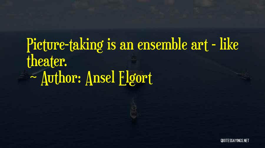 Ansel Elgort Quotes: Picture-taking Is An Ensemble Art - Like Theater.