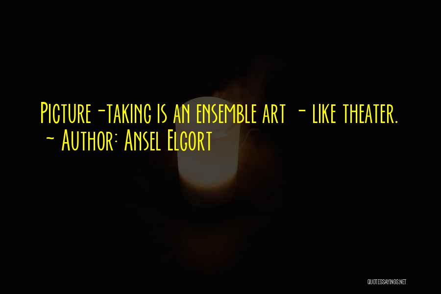 Ansel Elgort Quotes: Picture-taking Is An Ensemble Art - Like Theater.