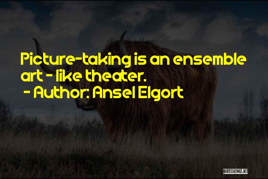 Ansel Elgort Quotes: Picture-taking Is An Ensemble Art - Like Theater.