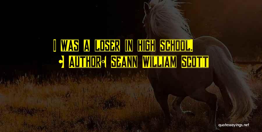 Seann William Scott Quotes: I Was A Loser In High School.