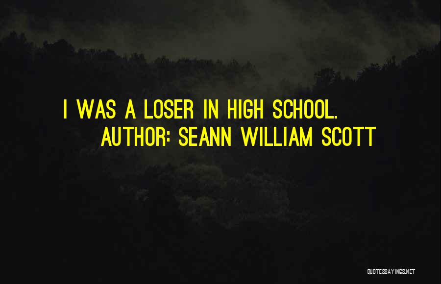 Seann William Scott Quotes: I Was A Loser In High School.