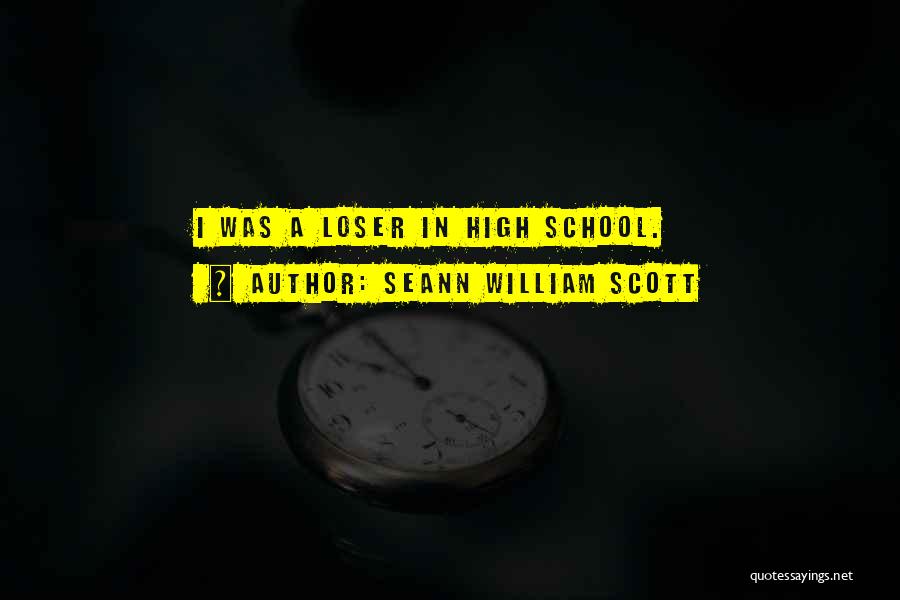 Seann William Scott Quotes: I Was A Loser In High School.