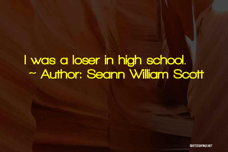 Seann William Scott Quotes: I Was A Loser In High School.