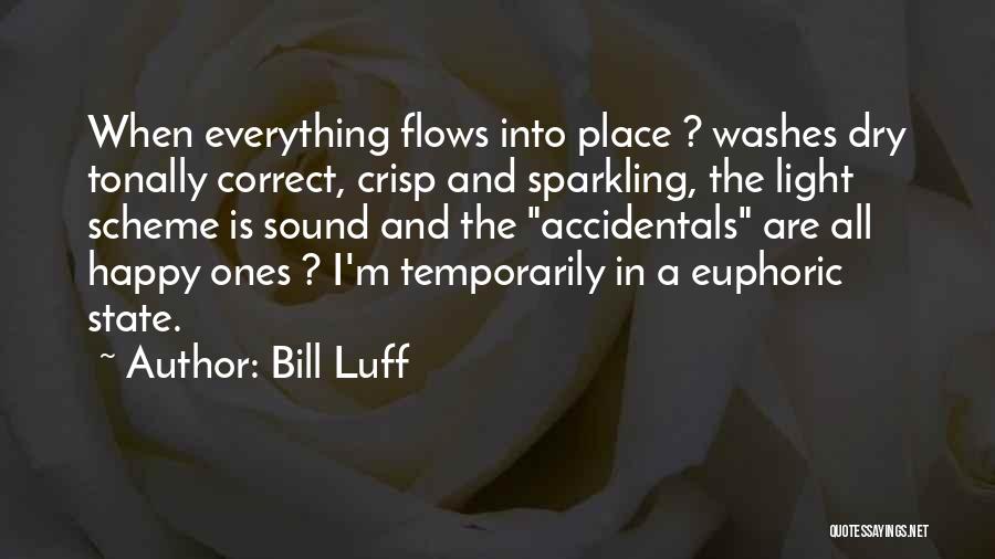 Bill Luff Quotes: When Everything Flows Into Place ? Washes Dry Tonally Correct, Crisp And Sparkling, The Light Scheme Is Sound And The