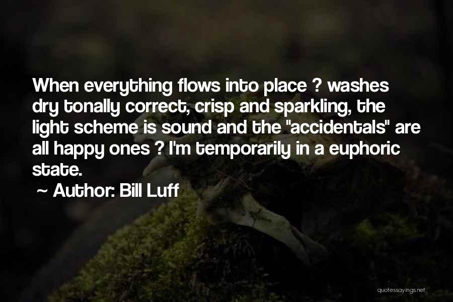 Bill Luff Quotes: When Everything Flows Into Place ? Washes Dry Tonally Correct, Crisp And Sparkling, The Light Scheme Is Sound And The