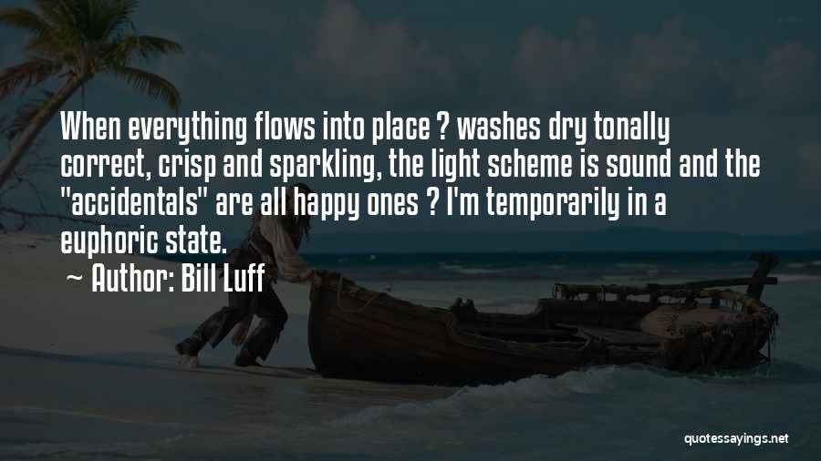 Bill Luff Quotes: When Everything Flows Into Place ? Washes Dry Tonally Correct, Crisp And Sparkling, The Light Scheme Is Sound And The