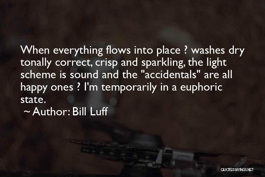 Bill Luff Quotes: When Everything Flows Into Place ? Washes Dry Tonally Correct, Crisp And Sparkling, The Light Scheme Is Sound And The