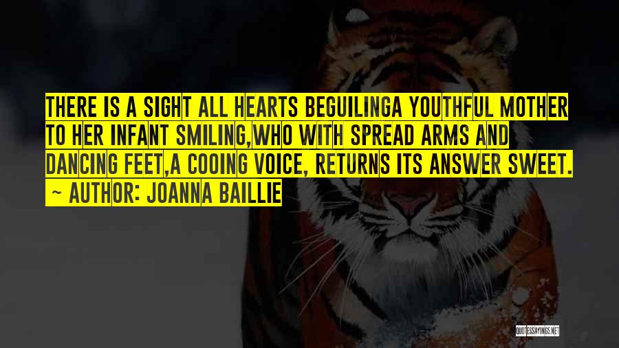 Joanna Baillie Quotes: There Is A Sight All Hearts Beguilinga Youthful Mother To Her Infant Smiling,who With Spread Arms And Dancing Feet,a Cooing