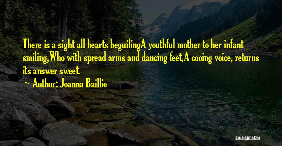 Joanna Baillie Quotes: There Is A Sight All Hearts Beguilinga Youthful Mother To Her Infant Smiling,who With Spread Arms And Dancing Feet,a Cooing
