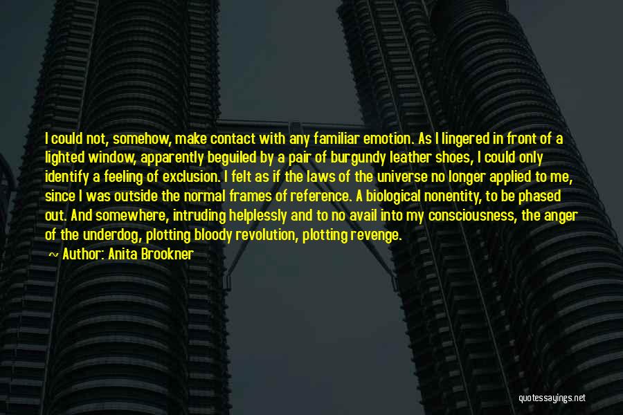 Anita Brookner Quotes: I Could Not, Somehow, Make Contact With Any Familiar Emotion. As I Lingered In Front Of A Lighted Window, Apparently