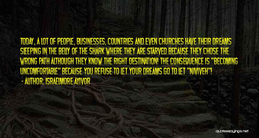 Israelmore Ayivor Quotes: Today, A Lot Of People, Businesses, Countries And Even Churches Have Their Dreams Sleeping In The Belly Of The Shark