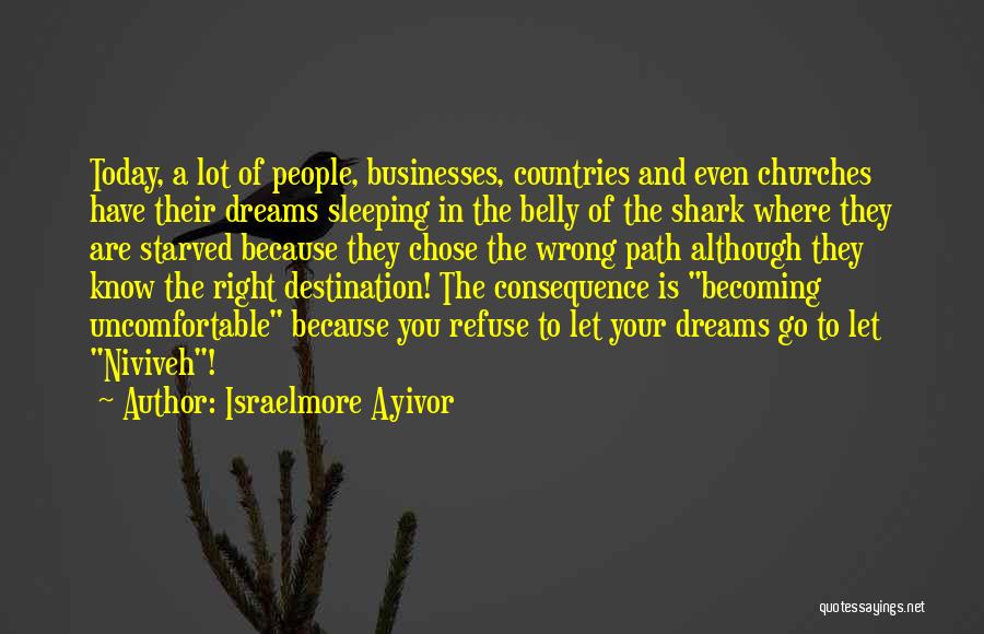 Israelmore Ayivor Quotes: Today, A Lot Of People, Businesses, Countries And Even Churches Have Their Dreams Sleeping In The Belly Of The Shark