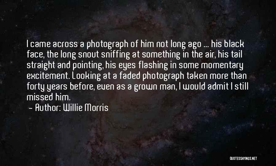 Willie Morris Quotes: I Came Across A Photograph Of Him Not Long Ago ... His Black Face, The Long Snout Sniffing At Something