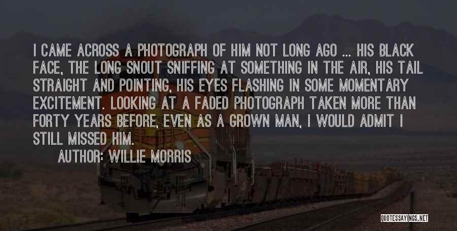 Willie Morris Quotes: I Came Across A Photograph Of Him Not Long Ago ... His Black Face, The Long Snout Sniffing At Something