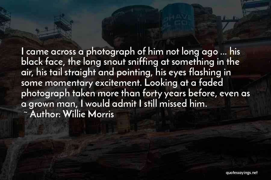 Willie Morris Quotes: I Came Across A Photograph Of Him Not Long Ago ... His Black Face, The Long Snout Sniffing At Something