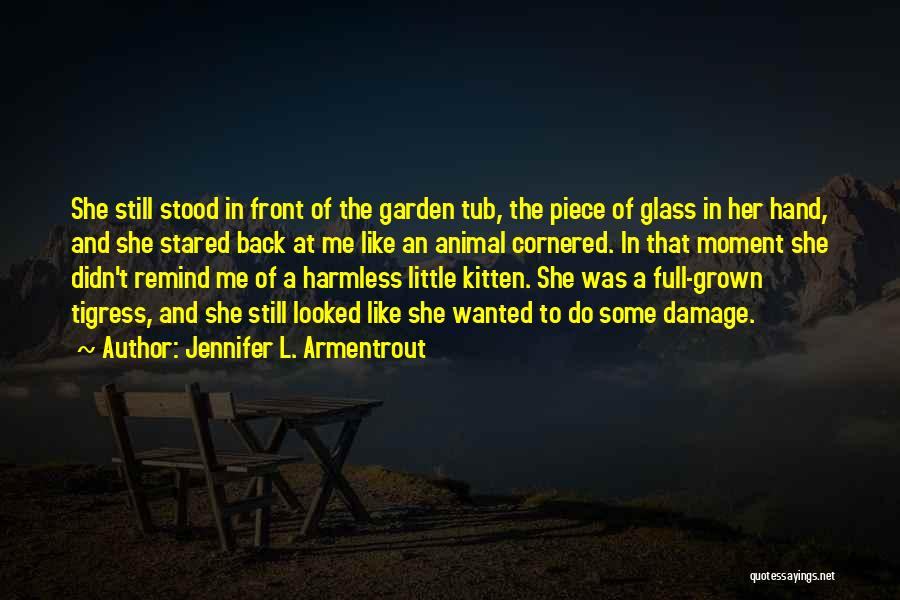 Jennifer L. Armentrout Quotes: She Still Stood In Front Of The Garden Tub, The Piece Of Glass In Her Hand, And She Stared Back