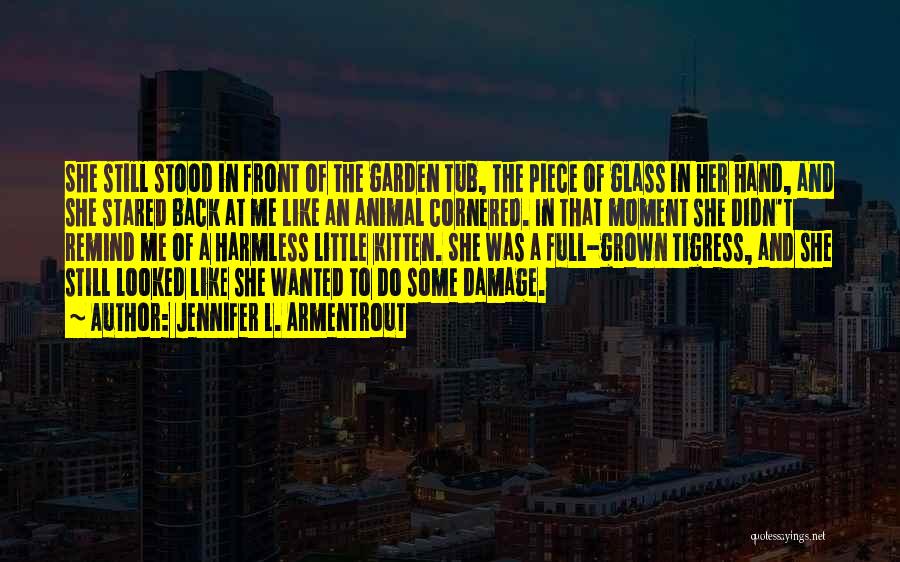 Jennifer L. Armentrout Quotes: She Still Stood In Front Of The Garden Tub, The Piece Of Glass In Her Hand, And She Stared Back