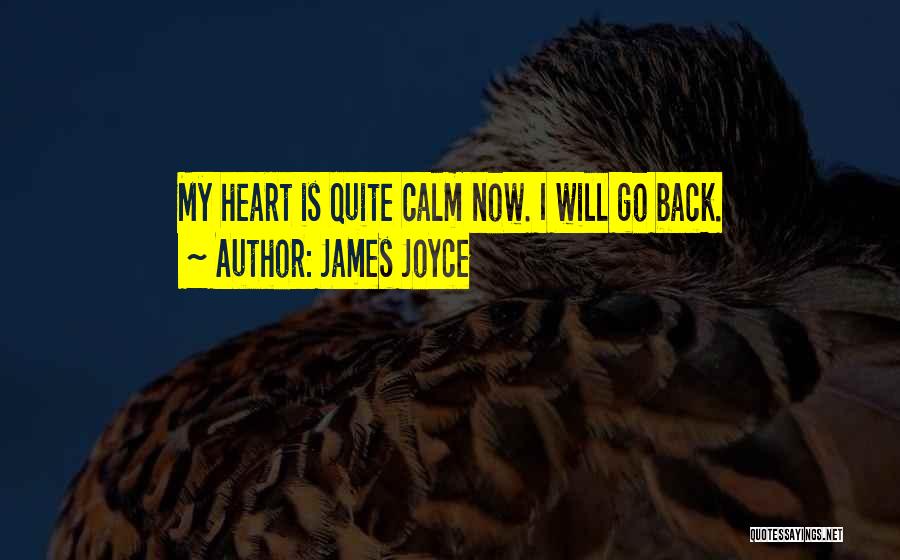 James Joyce Quotes: My Heart Is Quite Calm Now. I Will Go Back.