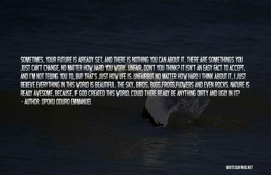 Opoku Oduro Emmanuel Quotes: Sometimes, Your Future Is Already Set, And There Is Nothing You Can About It. There Are Somethings You Just Can't
