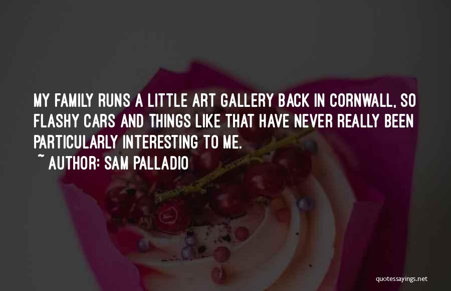 Sam Palladio Quotes: My Family Runs A Little Art Gallery Back In Cornwall, So Flashy Cars And Things Like That Have Never Really
