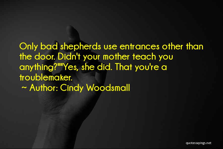 Cindy Woodsmall Quotes: Only Bad Shepherds Use Entrances Other Than The Door. Didn't Your Mother Teach You Anything?yes, She Did. That You're A