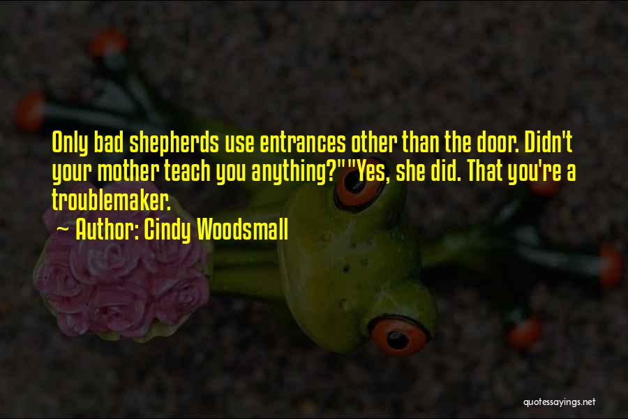 Cindy Woodsmall Quotes: Only Bad Shepherds Use Entrances Other Than The Door. Didn't Your Mother Teach You Anything?yes, She Did. That You're A