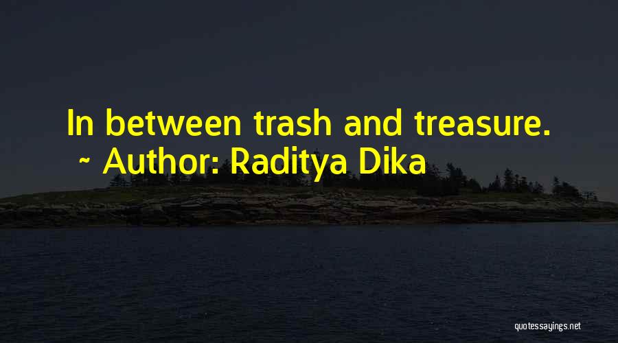 Raditya Dika Quotes: In Between Trash And Treasure.