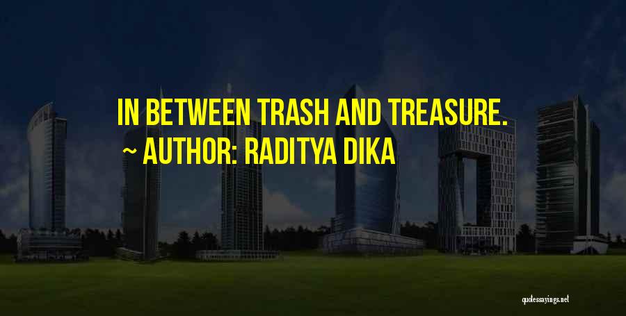 Raditya Dika Quotes: In Between Trash And Treasure.