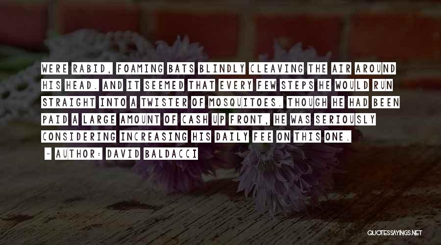 David Baldacci Quotes: Were Rabid, Foaming Bats Blindly Cleaving The Air Around His Head. And It Seemed That Every Few Steps He Would