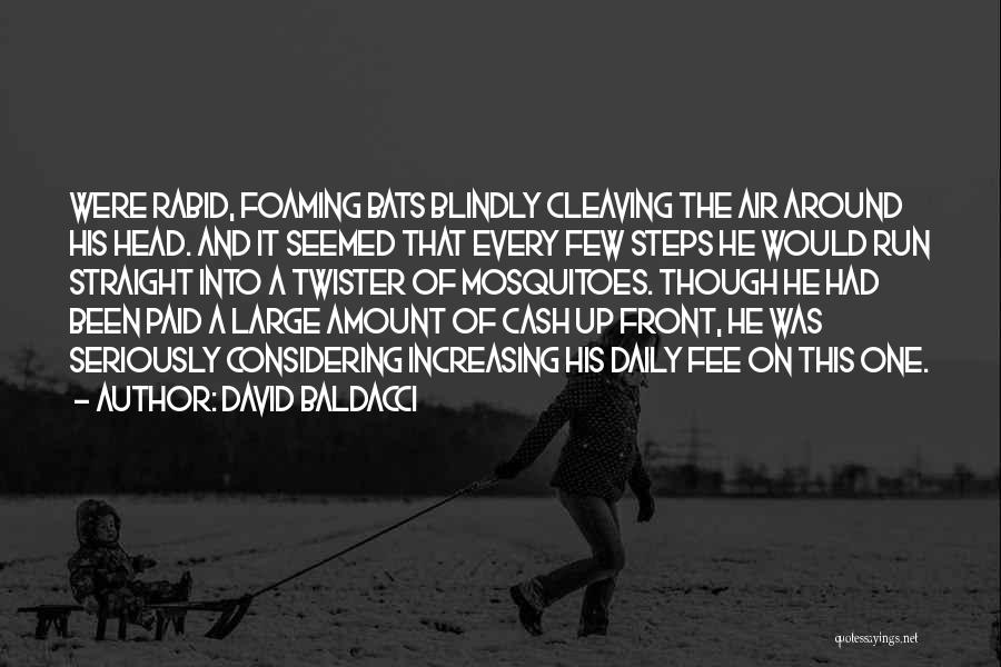 David Baldacci Quotes: Were Rabid, Foaming Bats Blindly Cleaving The Air Around His Head. And It Seemed That Every Few Steps He Would