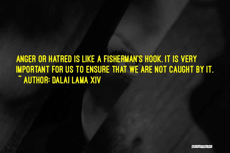 Dalai Lama XIV Quotes: Anger Or Hatred Is Like A Fisherman's Hook. It Is Very Important For Us To Ensure That We Are Not