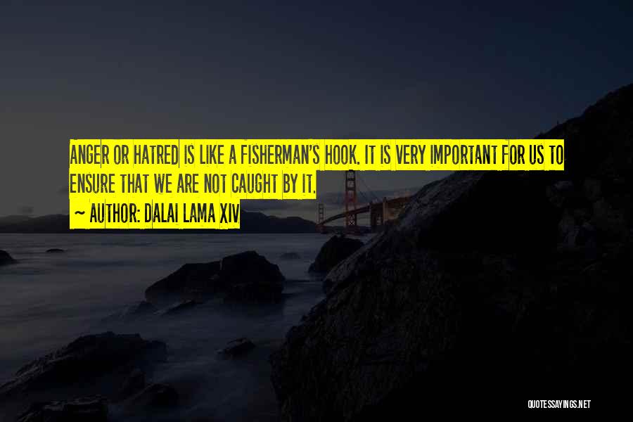 Dalai Lama XIV Quotes: Anger Or Hatred Is Like A Fisherman's Hook. It Is Very Important For Us To Ensure That We Are Not