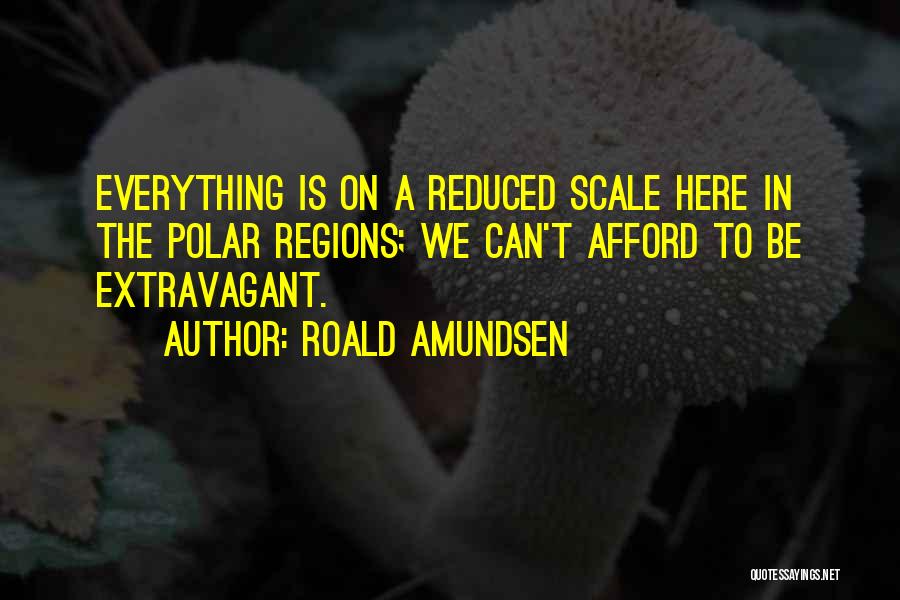 Roald Amundsen Quotes: Everything Is On A Reduced Scale Here In The Polar Regions; We Can't Afford To Be Extravagant.