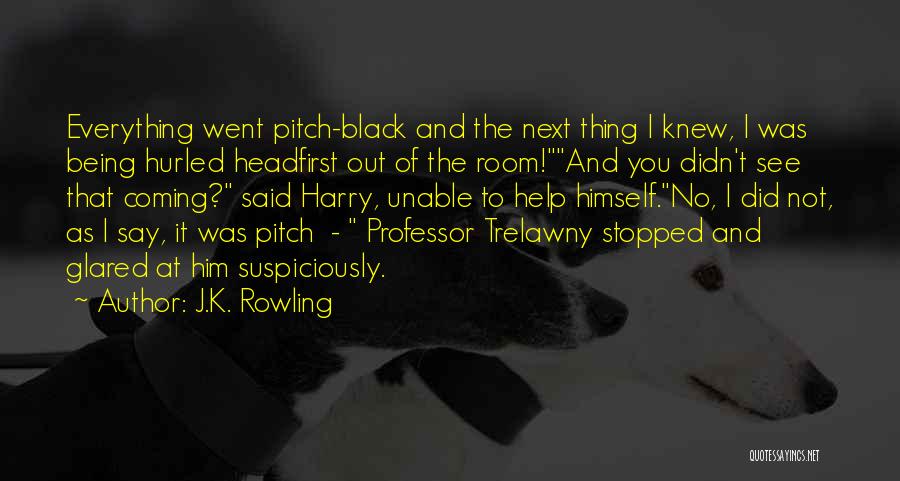 J.K. Rowling Quotes: Everything Went Pitch-black And The Next Thing I Knew, I Was Being Hurled Headfirst Out Of The Room!and You Didn't