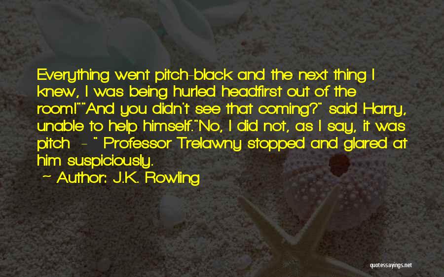 J.K. Rowling Quotes: Everything Went Pitch-black And The Next Thing I Knew, I Was Being Hurled Headfirst Out Of The Room!and You Didn't