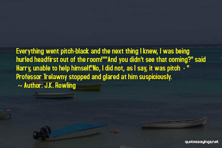 J.K. Rowling Quotes: Everything Went Pitch-black And The Next Thing I Knew, I Was Being Hurled Headfirst Out Of The Room!and You Didn't