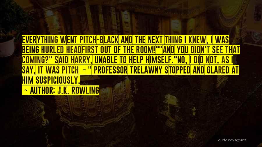 J.K. Rowling Quotes: Everything Went Pitch-black And The Next Thing I Knew, I Was Being Hurled Headfirst Out Of The Room!and You Didn't