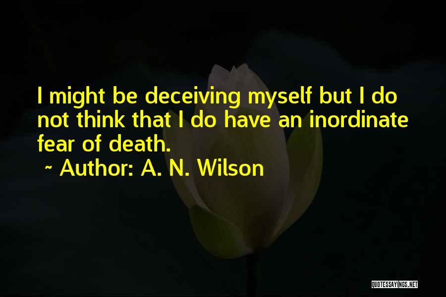 A. N. Wilson Quotes: I Might Be Deceiving Myself But I Do Not Think That I Do Have An Inordinate Fear Of Death.