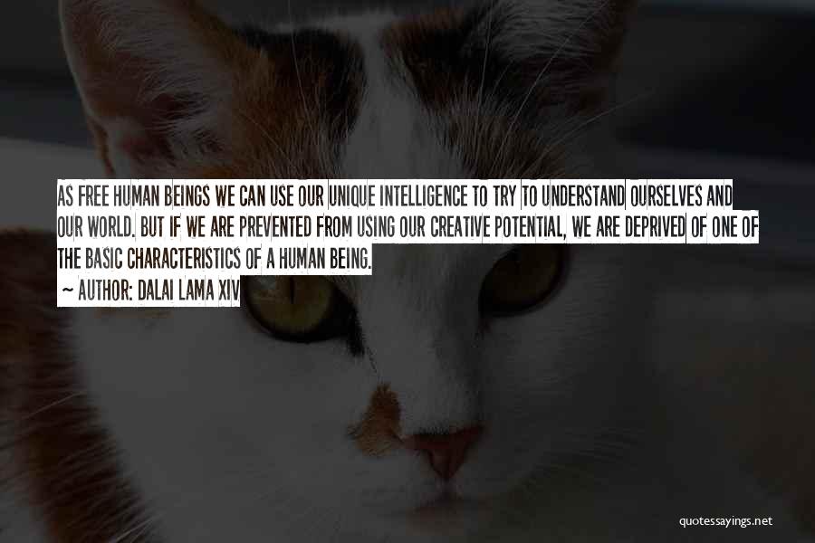 Dalai Lama XIV Quotes: As Free Human Beings We Can Use Our Unique Intelligence To Try To Understand Ourselves And Our World. But If