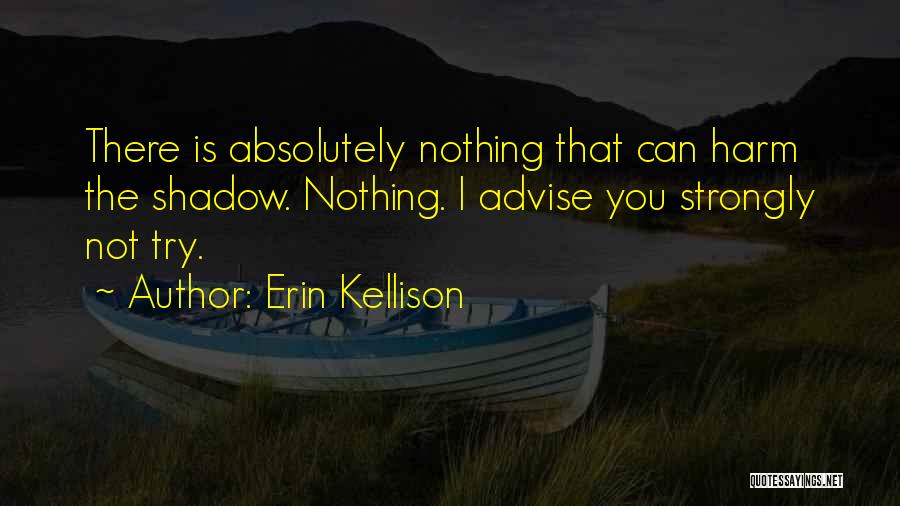 Erin Kellison Quotes: There Is Absolutely Nothing That Can Harm The Shadow. Nothing. I Advise You Strongly Not Try.