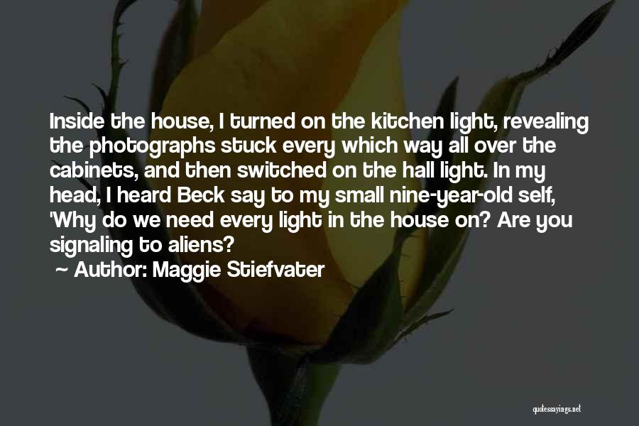 Maggie Stiefvater Quotes: Inside The House, I Turned On The Kitchen Light, Revealing The Photographs Stuck Every Which Way All Over The Cabinets,