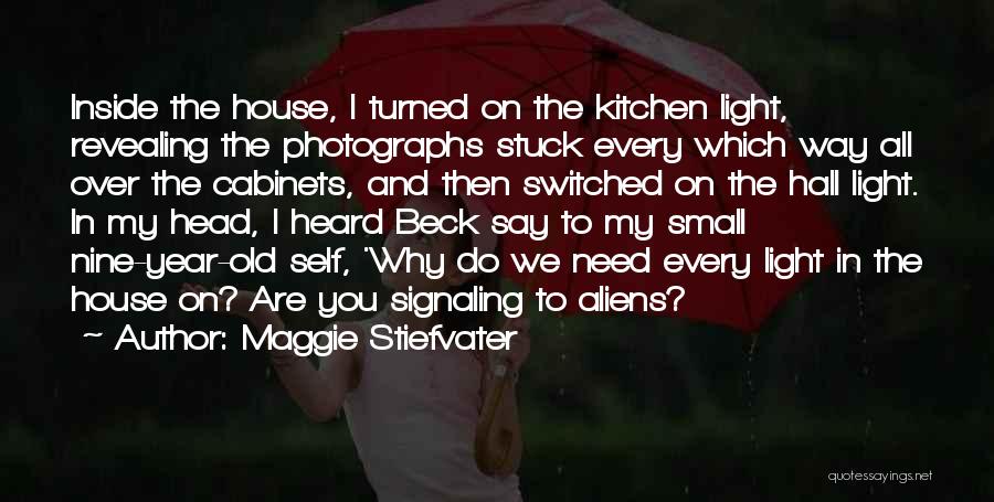 Maggie Stiefvater Quotes: Inside The House, I Turned On The Kitchen Light, Revealing The Photographs Stuck Every Which Way All Over The Cabinets,