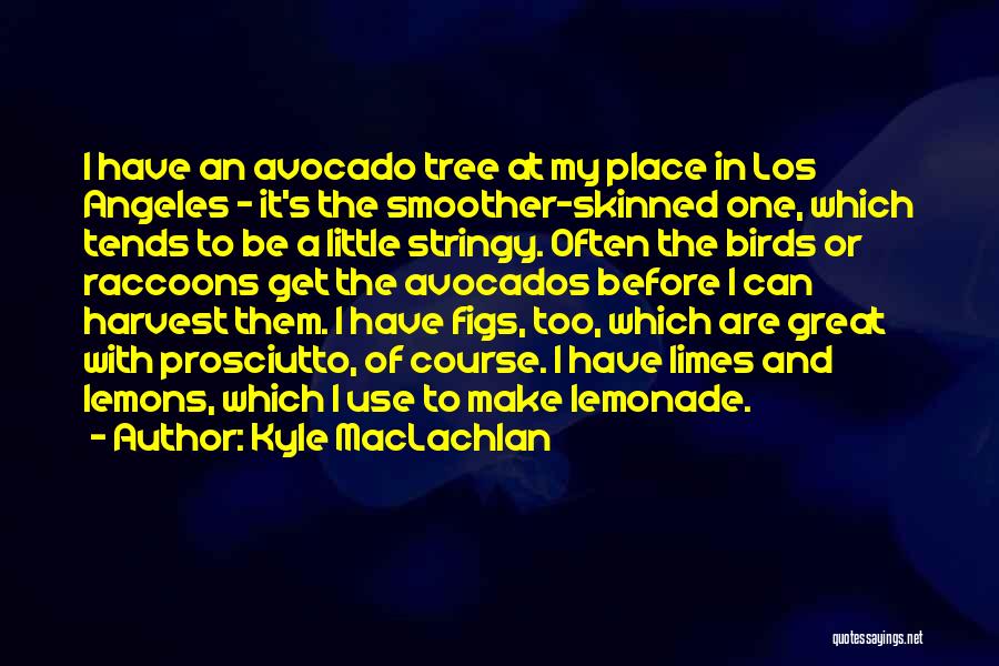 Kyle MacLachlan Quotes: I Have An Avocado Tree At My Place In Los Angeles - It's The Smoother-skinned One, Which Tends To Be